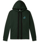 LOEWE - Logo-Embroidered Loopback Cotton-Jersey Hoodie - Green