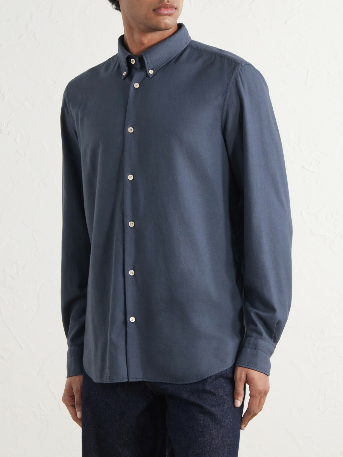Boglioli - Button-Down Collar Twill Shirt - Gray
