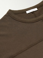 Ninety Percent - Cooper Panelled Organic Cotton-Jersey T-Shirt - Brown