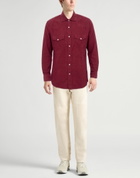 Brunello Cucinelli Mens Shirt Burgundy