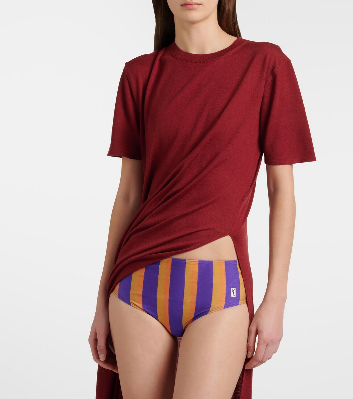 Saint Laurent Striped bikini bottoms