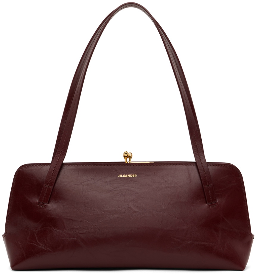 トートバッグ Jil Sander Goji Mini Bamboo Purse - Leather - Burgundy Jil Sander Bag Goji Bamboo Mini | WAKAKUU