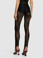 GIUSEPPE DI MORABITO - Laize Stretch Lace Leggings W/stirrups