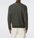 Incotex Ribbed-knit virgin wool half-zip sweater