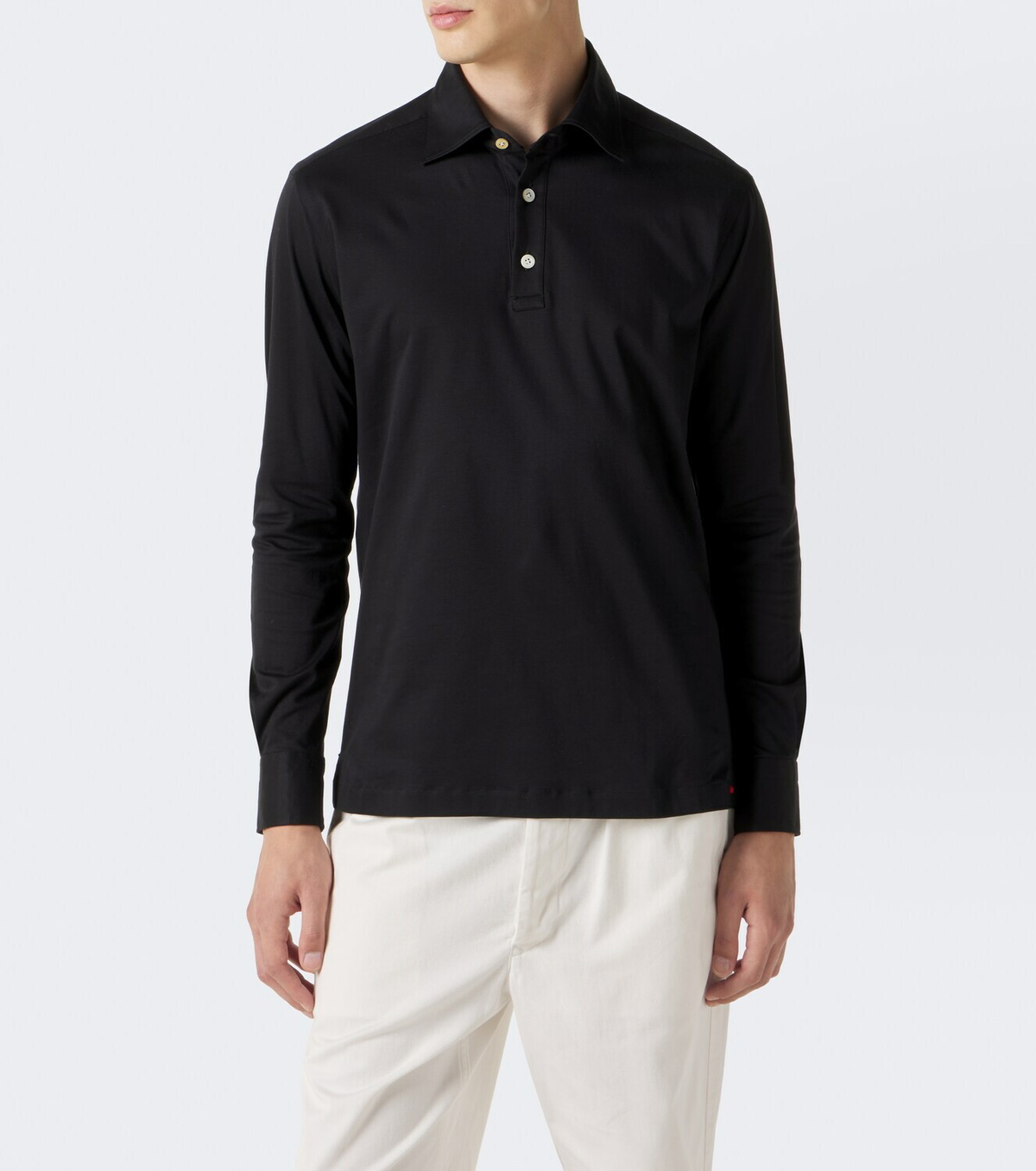 Kiton Cotton poplin polo top