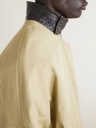 Bottega Veneta - Intrecciato Leather-Trimmed Cotton-Gabardine Jacket - Neutrals