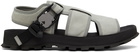 Jil Sander Grey Nabuk Sandals