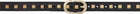 Ernest W. Baker Black Studded Leather Belt