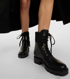 Christian Louboutin En Hiver Lug leather combat boots