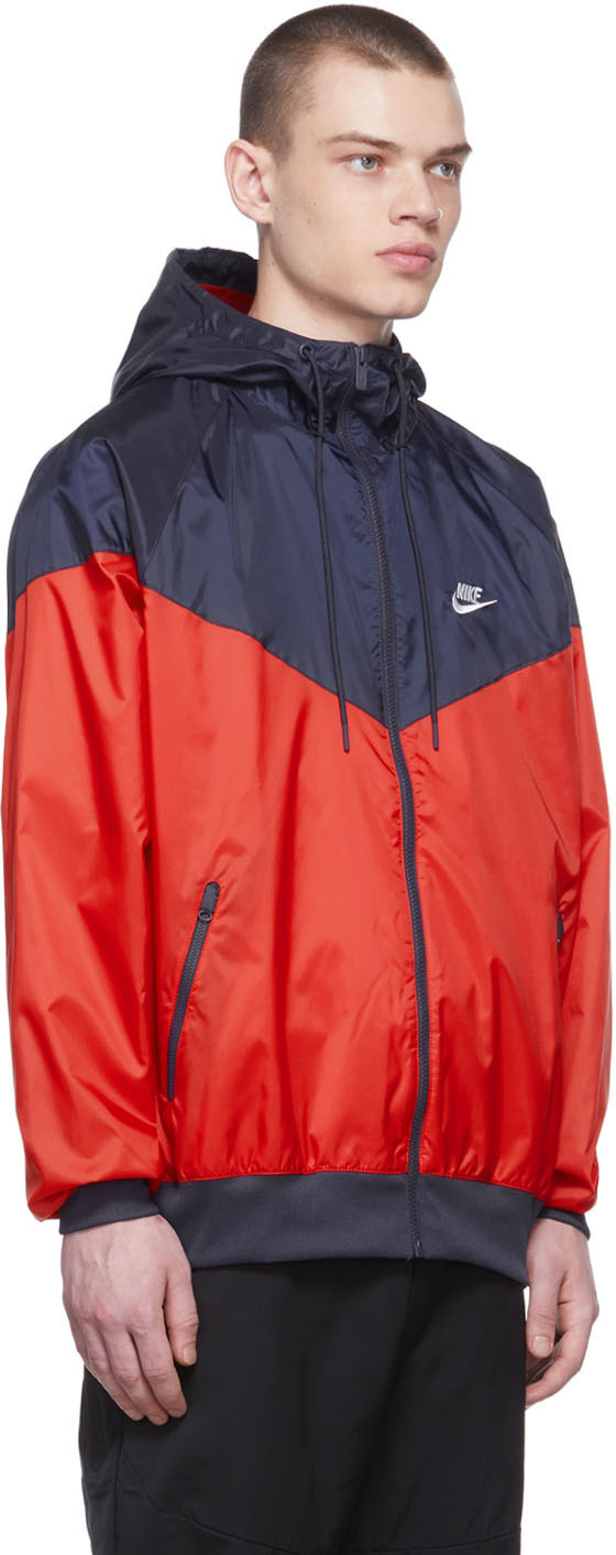 Nike windrunner jacket red best sale and black