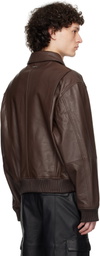 Deadwood Brown Wingman Leather Jacket