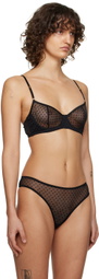 Le Petit Trou Black Polka-Dot Bra