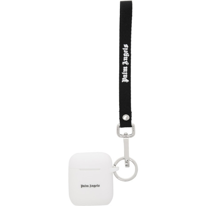 Photo: Palm Angels White Logo Airpods Case