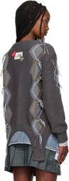 Andersson Bell Gray Gartered Argyle Cardigan