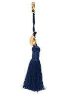 Timeless Pearly Tassel 24kt Gold-plated Keyring - Blue - One Size
