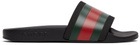 Gucci Kids Black Rubber Web Slides