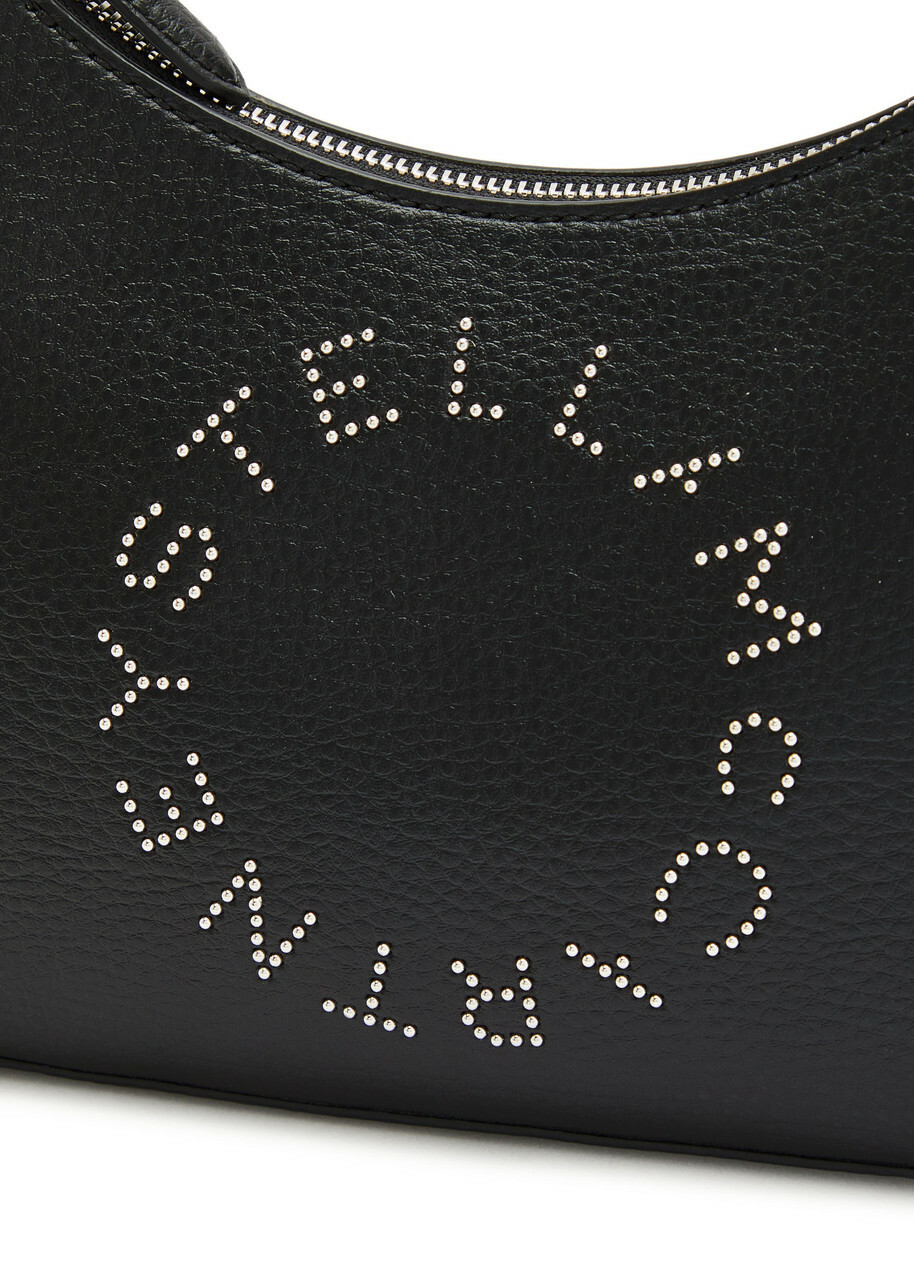 Stella Mccartney Studded-logo Faux Leather Shoulder bag - Black - One Size
