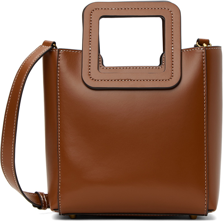 Photo: Staud Tan Mini Shirley Leather Bag