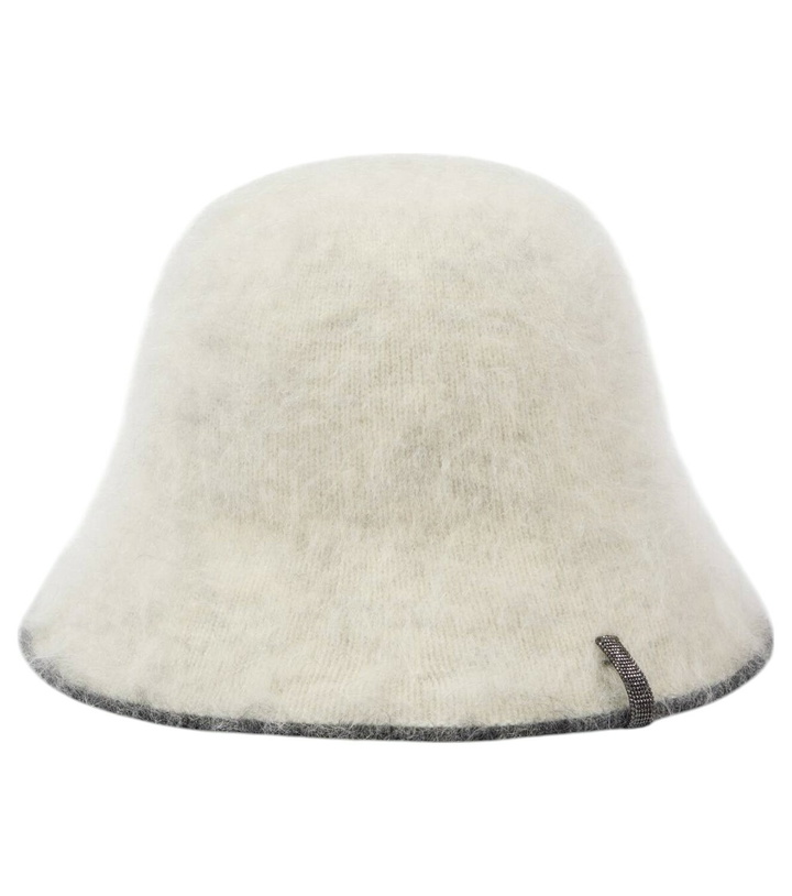 Photo: Brunello Cucinelli Knitted mohair-blend cloche hat