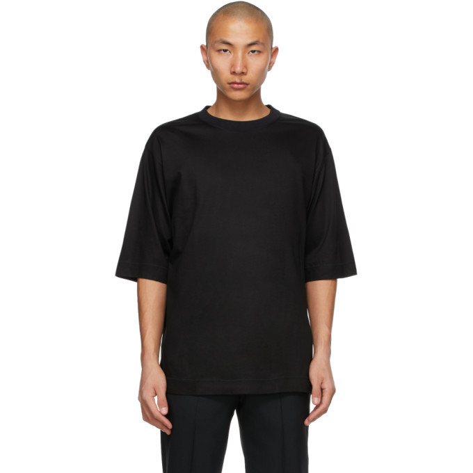 N.Hoolywood Black Half Sleeve T-Shirt N.Hoolywood