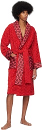 Versace Underwear Red 'La Greca' Robe