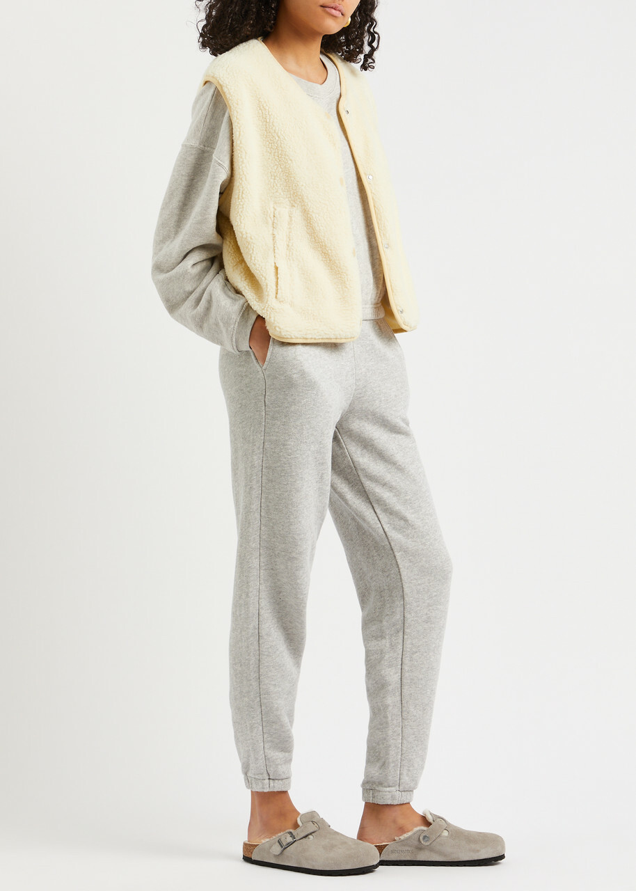 American Vintage Kodytown Logo Cotton Sweatpants Grey