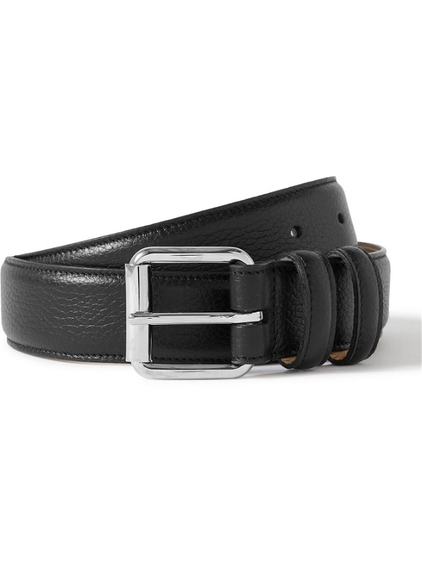 Photo: A.P.C. - 3cm Paris Full-Grain Leather Belt - Black