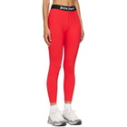Palm Angels Red Classic Logo Sport Leggings