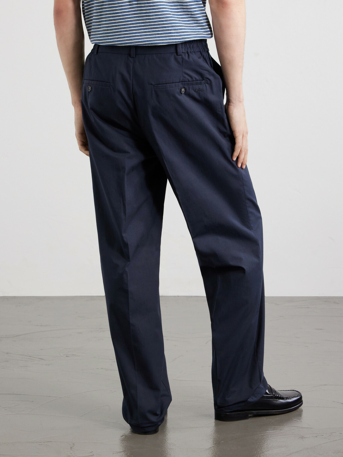 A.P.C. - Dylan Straight-Leg Cotton-Poplin Trousers - Blue