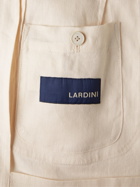 LARDINI - Unstructured Linen-Twill Blazer - White - IT 46