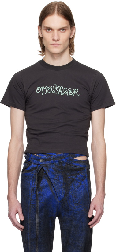 Photo: Ottolinger Black Fitted Puff Paint T-shirt