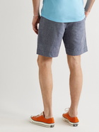 Orlebar Brown - Wide-Leg Linen and Cotton-Blend Shorts - Blue