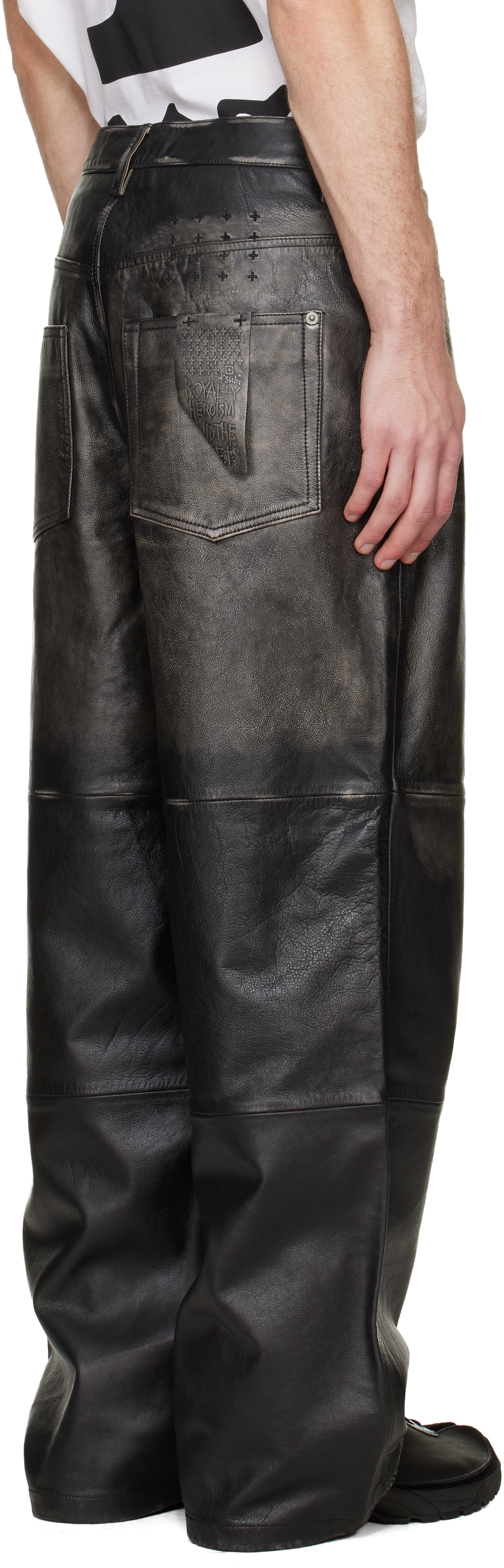 Ksubi Black Blackjack MAXX Leather Pants