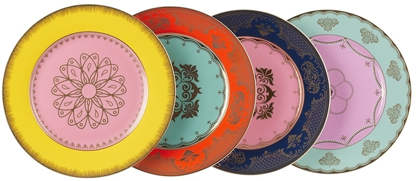 Photo: POLSPOTTEN Multicolor Grandpa Side Plates, 4 pcs