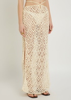 Johanna Ortiz Soul Open-knit Cotton Maxi Skirt Ecru