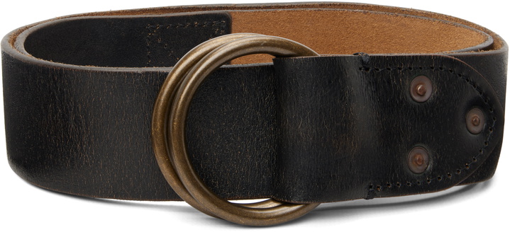 Photo: RRL Black Leather Double–O-Ring Belt
