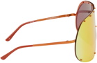 Rick Owens Orange Shield Sunglasses