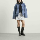 Charles Jeffrey Loverboy Women's Corduroy Collar Denim Jacket in Washed Denim