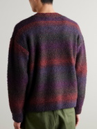 FrizmWORKS - Striped Bouclé Sweater - Purple