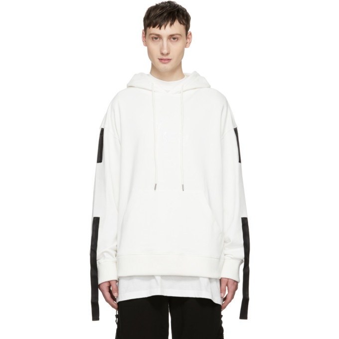 Photo: D.Gnak by Kang.D SSENSE Exclusive White Three Tapes Hoodie