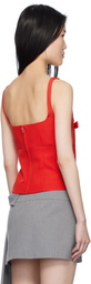 Sandy Liang Red Teacup Tank Top