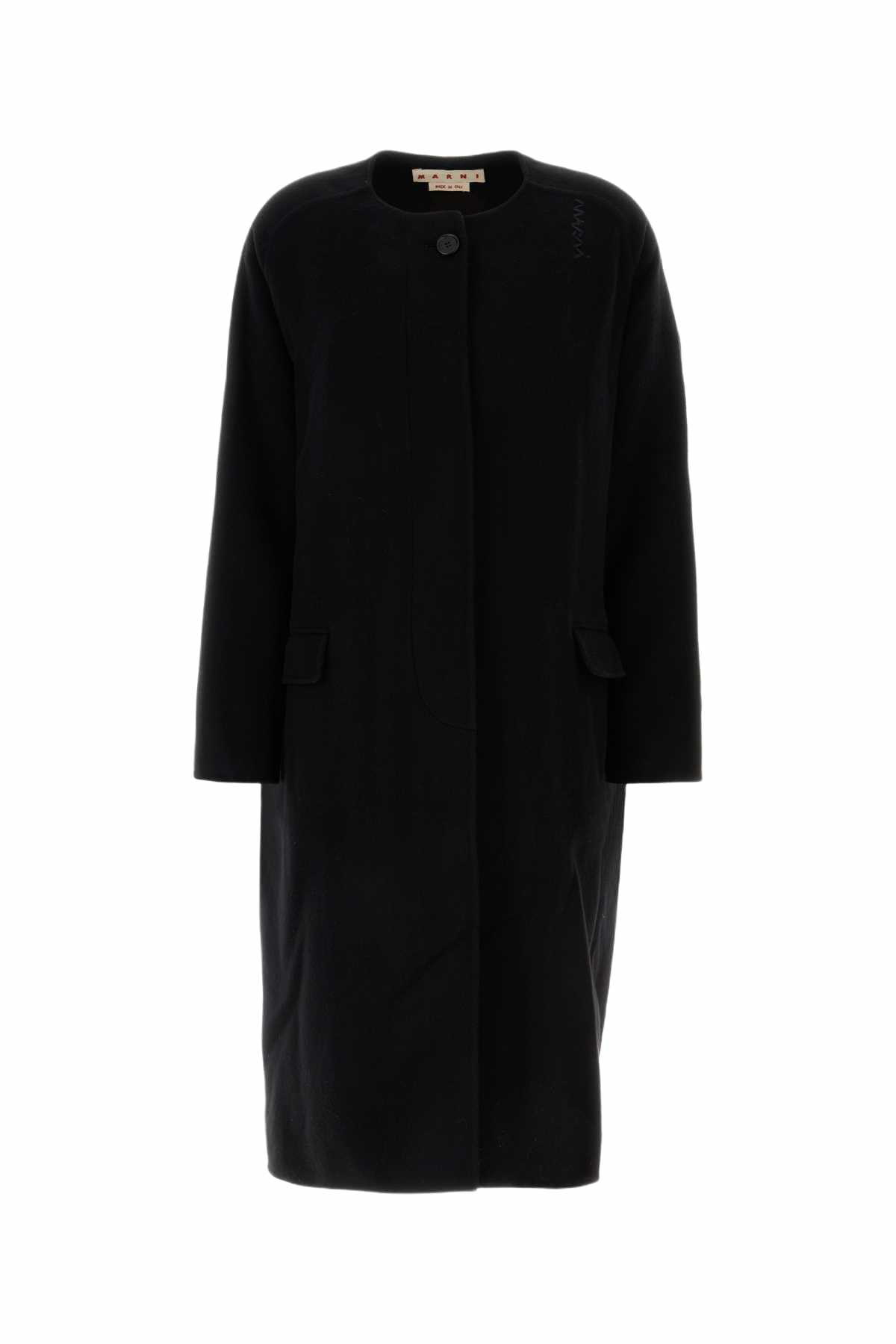 Marni Beige Topstitched Trench Coat Marni