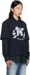 EGONlab Navy Moutono Shirt