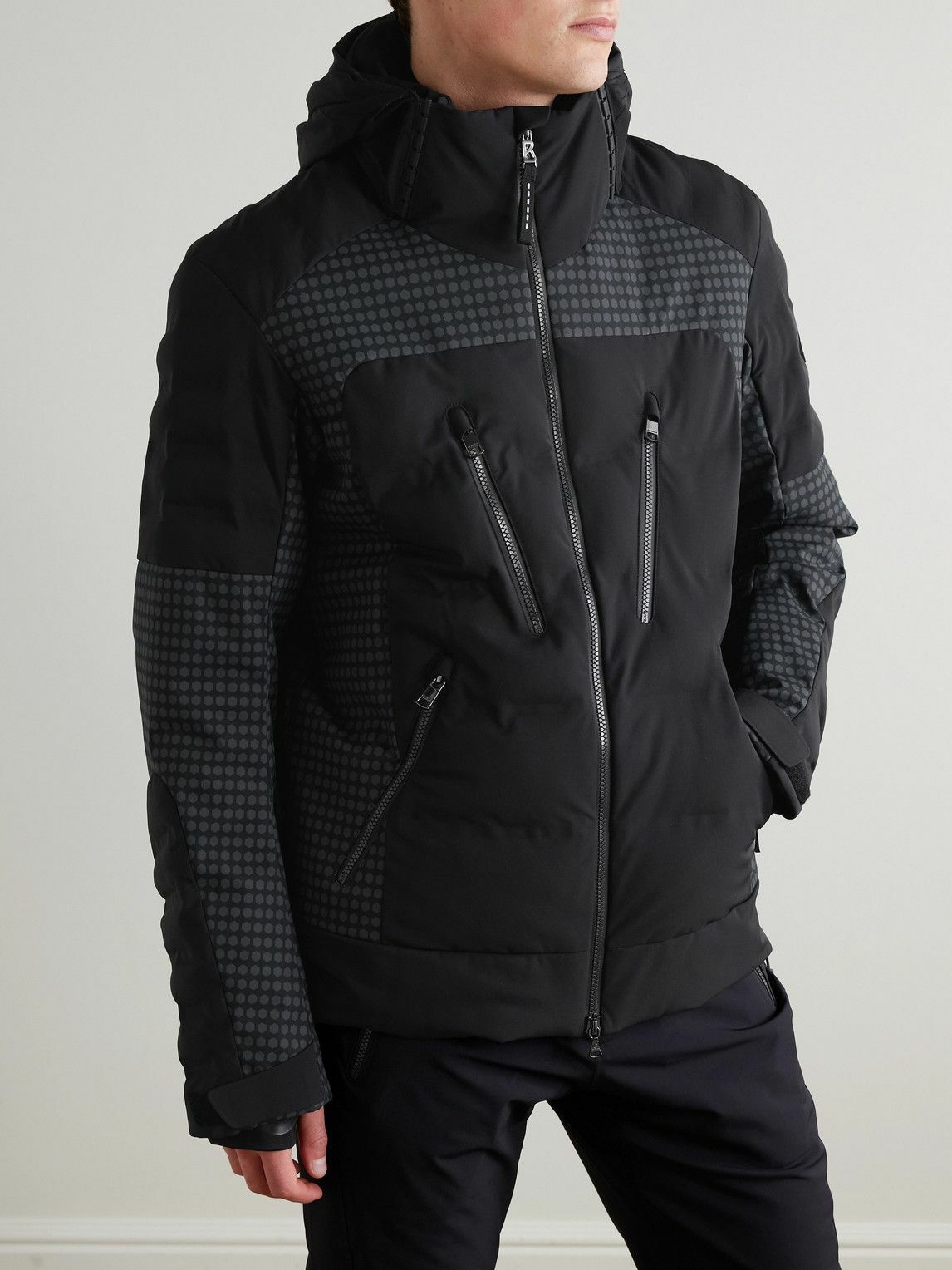 BOGNER - Fionn2-T Panelled Quilted Hooded Ski Jacket - Black
