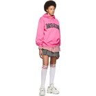 MSGM SSENSE Exclusive Pink Logo Hoodie