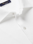 LORO PIANA - Roadster Textured Stretch-Cotton Jersey Polo Shirt - White - S