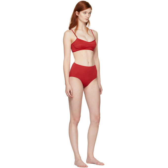 Her Line Red Classic High-Waist Bikini Briefs