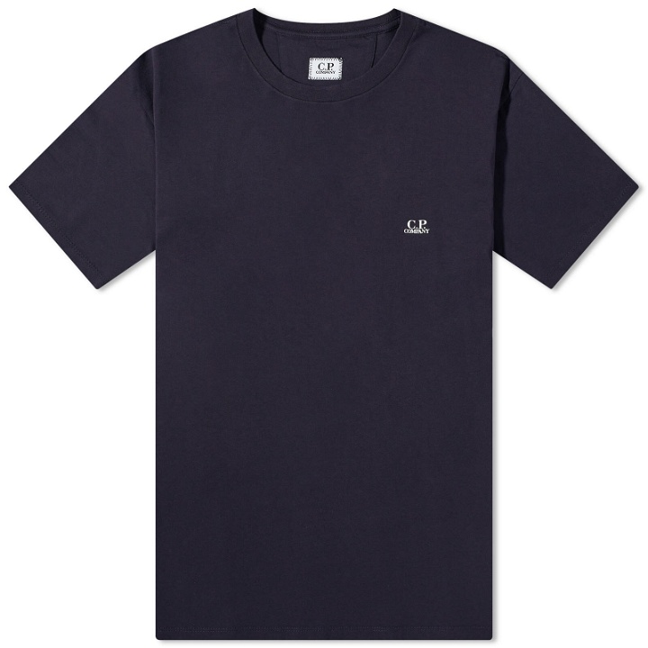Photo: C.P. Company Men's Small Logo T-Shirt in Total Eclipse