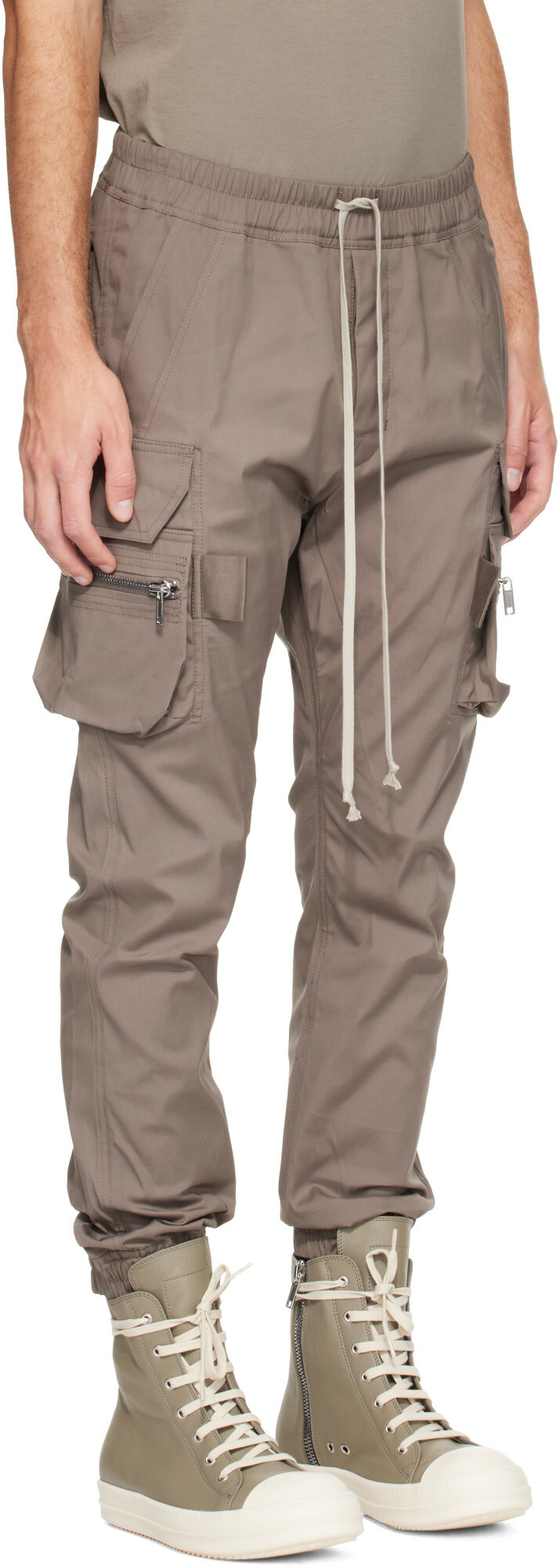 Rick Owens Gray Tower Mastodon Cargo Pants
