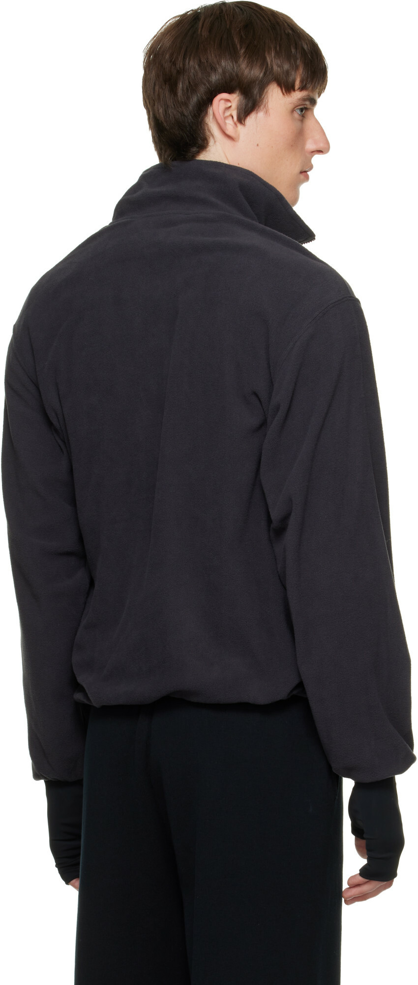 Entire Studios Black Shell Fleece Sweatshirt